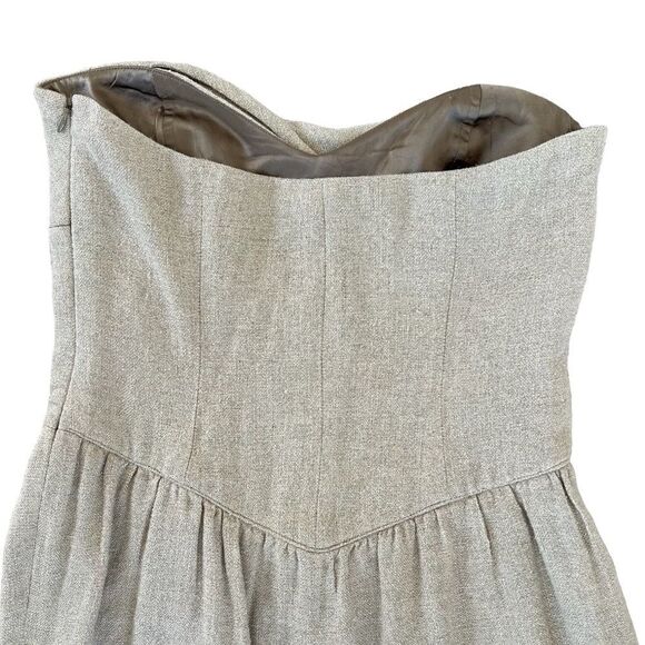 Diane Von Furstenberg Linen Strapless Mini Dress Size 6 - Picture 3 of 10